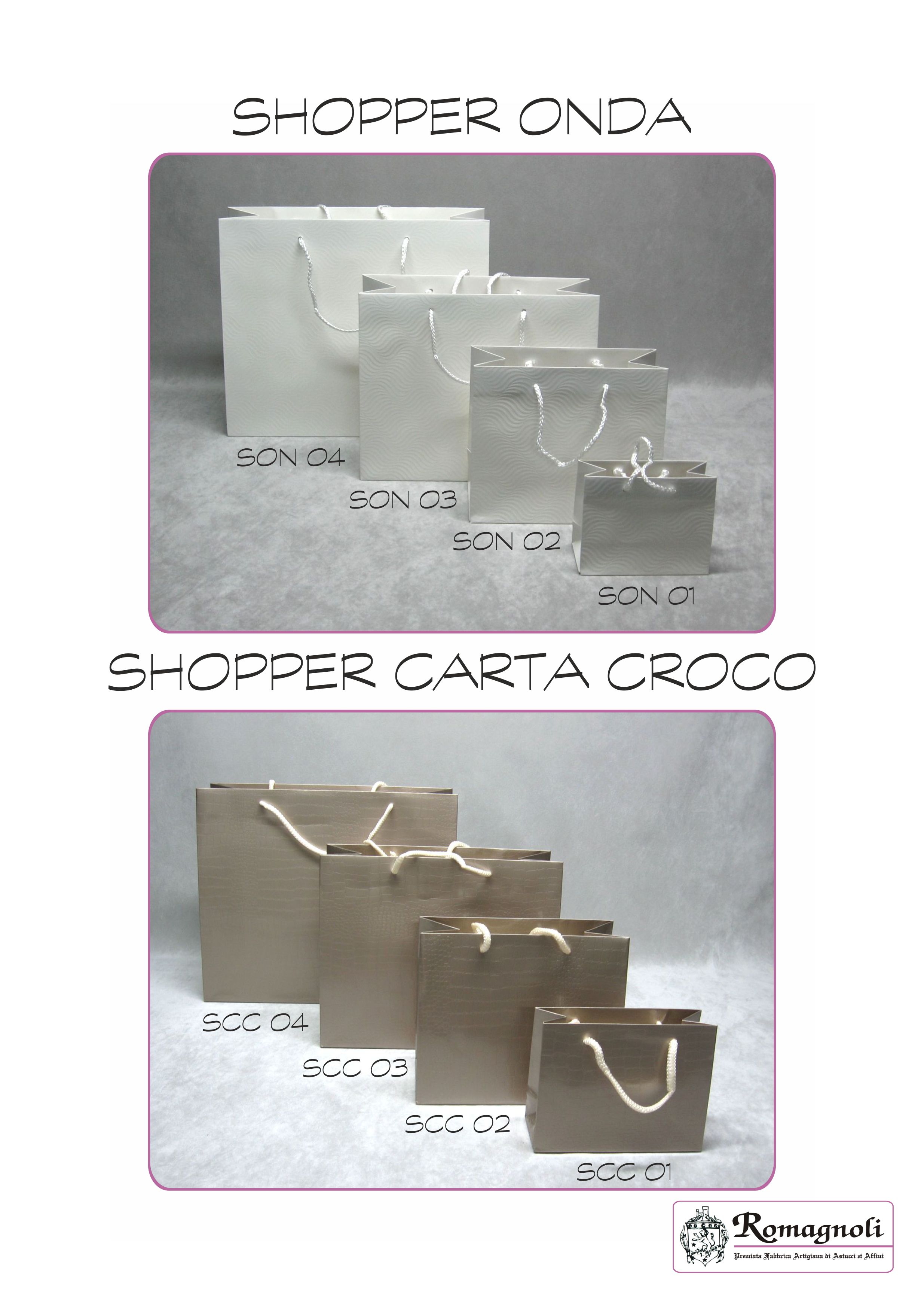 Serie Shopper Onda e Carta Croco